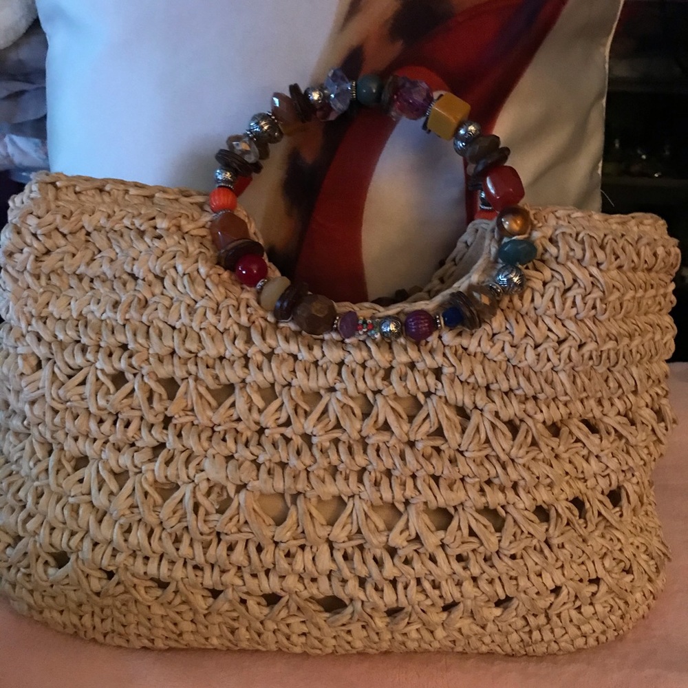 Authentic strawPurseCAPPELLA - Picture 2 of 7